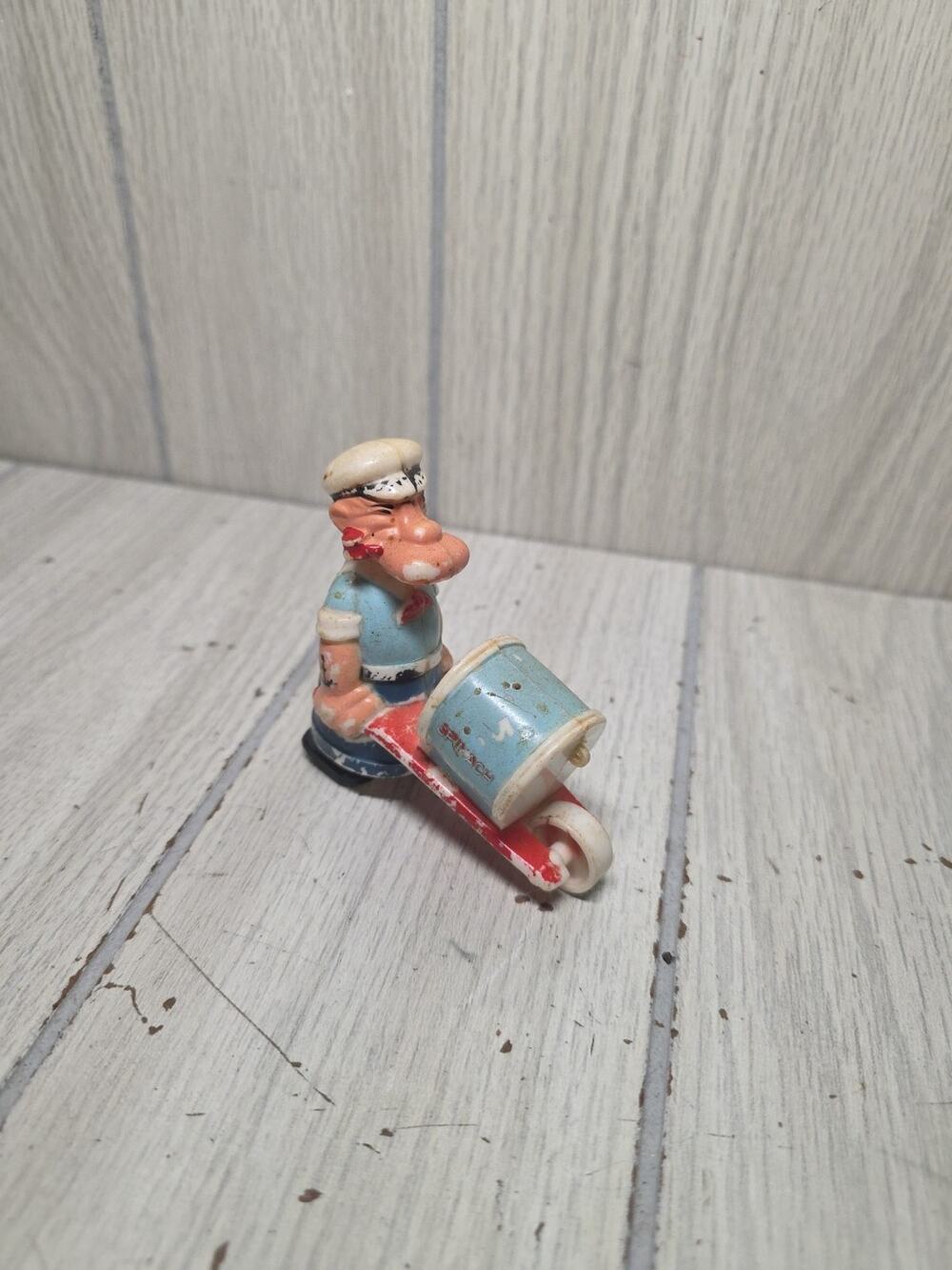Vintage 1960’s Popeye Ramp Walker Toy Made In Hong Kong Sailor Man KFS Read